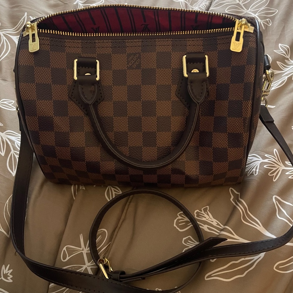 Checkered Brown Satchel